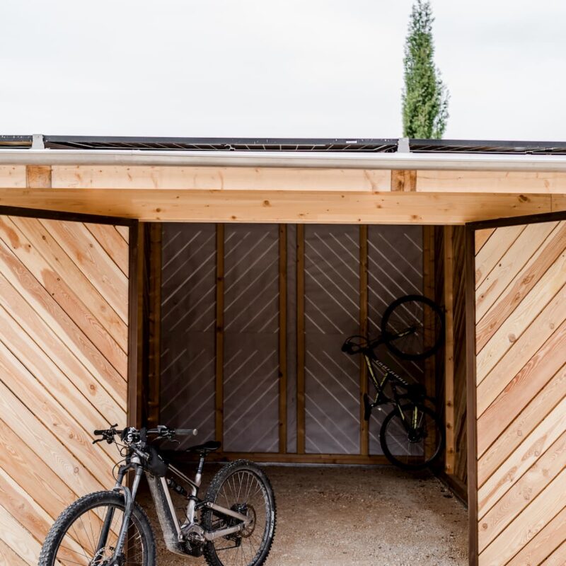Secure bike storage room in Casa Viva Garda